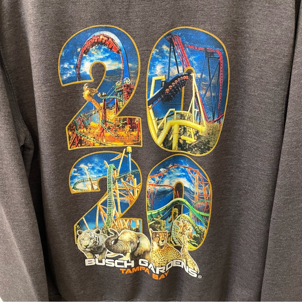 Busch gardens 2020 sweatshirt gray medium